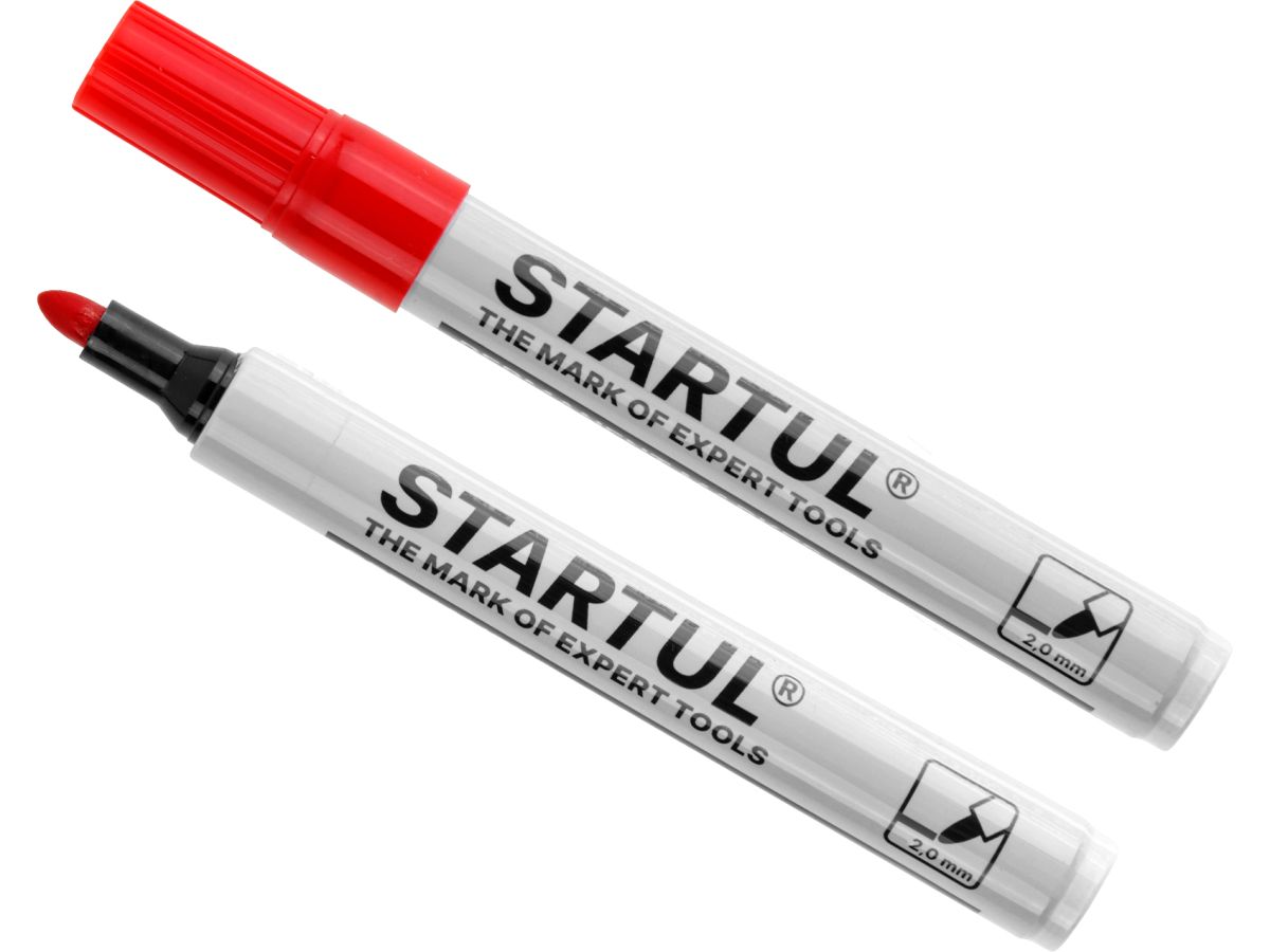 Маркер промышленный перманентный фетровый красный STARTUL PROFI (ST4340-03)