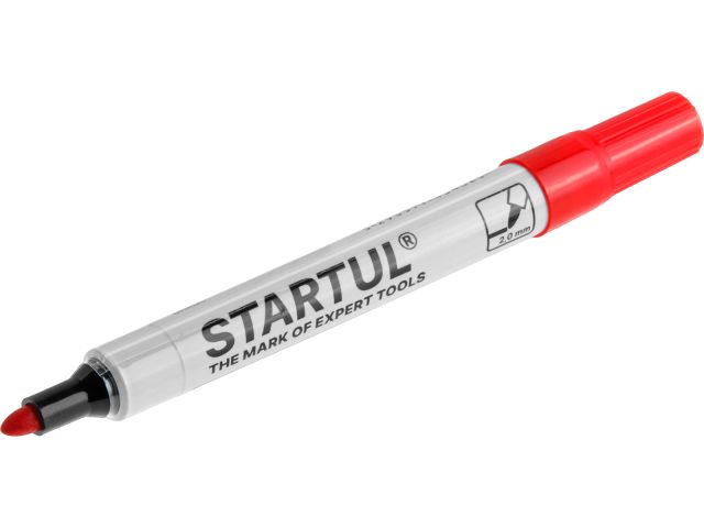 Маркер промышл. перманентный фетровый красный STARTUL PROFI (ST4340-03) (толщ. линии 2,0 мм)