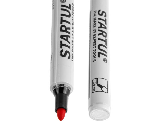 Маркер промышл. перманентный фетровый красный STARTUL PROFI (ST4340-03) (толщ. линии 2,0 мм)