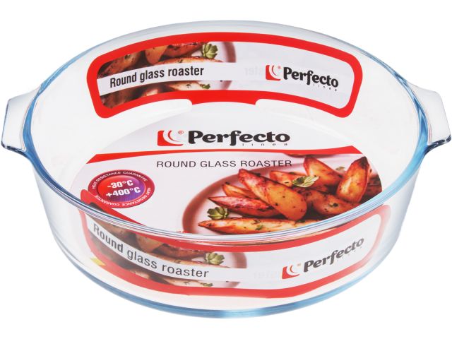 Форма из жаропрочного стекла, 1.6 л, круглая, 230х210х60 мм, PERFECTO LINEA