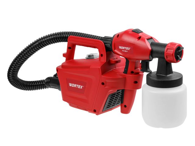Краскораспылитель электрический WORTEX PS 1165-1 в кор. 650 Вт, 1000 мл/мин, 0.8 л бак (2.6 мм сопло, 80 DIN, выносной компрессор)