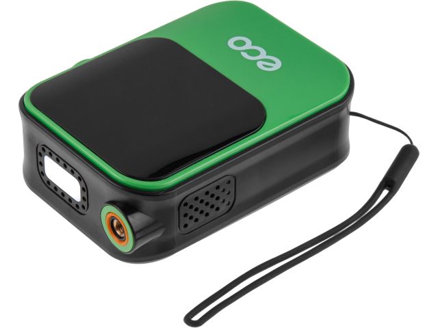 Компрессор автомобильный ECO AE-007 Comfort (7,4 В, 40 Вт, 18 л/мин, 4000 мА·ч, 10 Бар, LED дисплей, режим повербанка, фонарь, 4 насадки, су