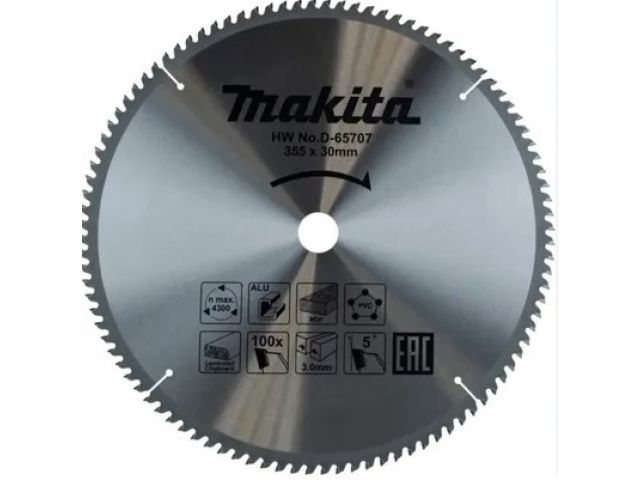 Диск пильный 355х30 мм 100 зуб. по алюминию MAKITA (твердоспл. зуб)
