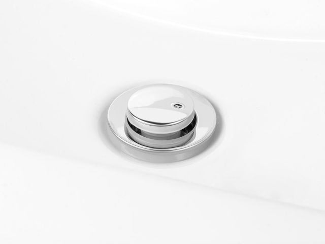 Выпуск для умывальника click/clack, малая крышка с переливом, хром, 1 1/4", AV Engineering