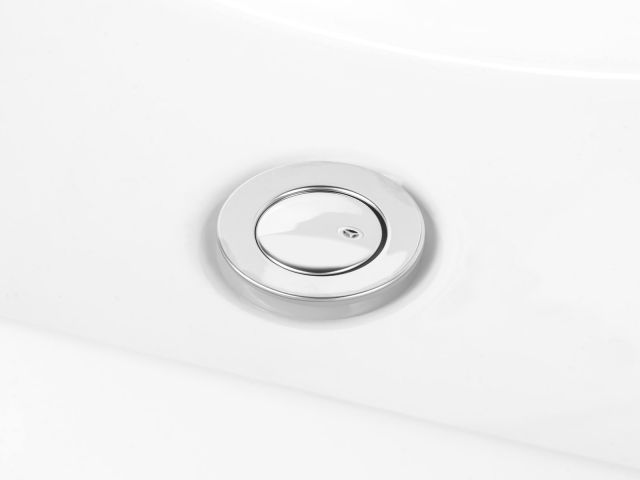 Выпуск для умывальника click/clack, малая крышка с переливом, хром, 1 1/4", AV Engineering