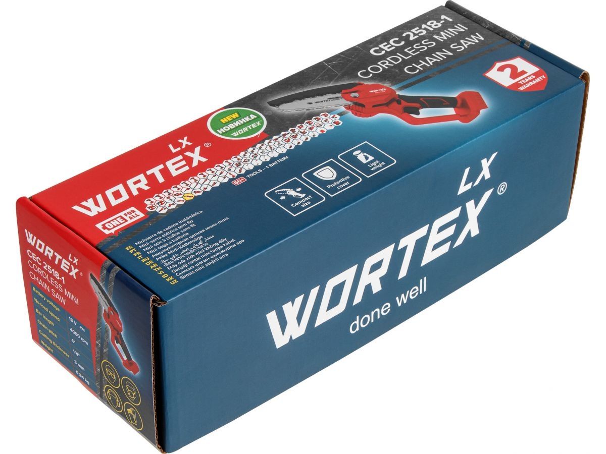 Аккум. мини-пила WORTEX LX CEC 2518-1 в кор. ALL1 XLT SOLO 18В, 12.5 см