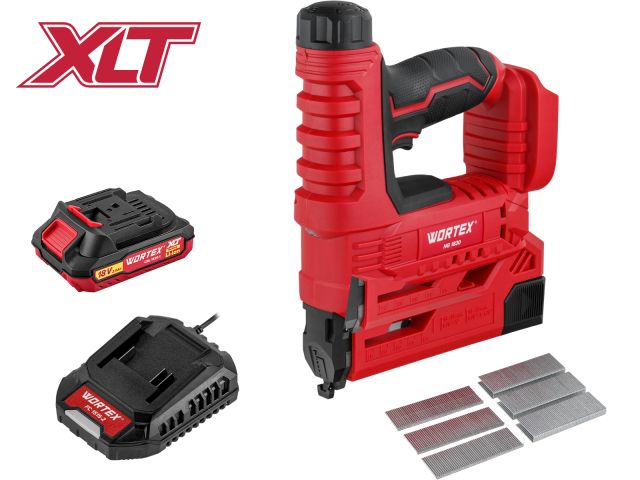 Аккум. гвоздезабиватель WORTEX NG 1830 в кор. ALL1 XLT SET, 18 В, 15-32 мм, 30 уд/мин. (тип гвоздей: 18GA)