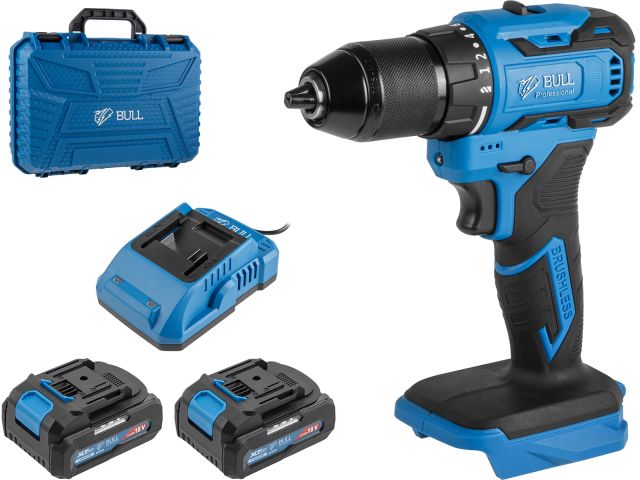 Аккум. дрель-шуруповерт BULL SR 1804 R-series в чем. XLTpro БЕСЩЕТ., Импульс., 18 В, 50 Н*м, 2х2 А*ч (шурупы до 10 мм)