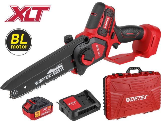 Аккум. мини-пила WORTEX CEC 2018 в чем. ALL1 XLT SET БЕСЩЕТ., 18 В, 20 см (шина 20 см (8"), 1/4", 1.3 мм)