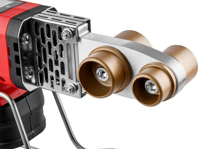 Аккум. сварочный аппарат для полимерных труб WORTEX  CWM 1834 ALL1 XLT SOLO + 3 насадки (300 Вт, 25-340 С, электронная регулировка.)