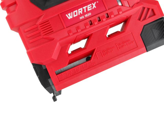 Аккум. гвоздезабиватель WORTEX NG 1830 в кор. ALL1 XLT SOLO.,18 В, 15-32 мм, 30 уд/мин. (тип гвоздей: 18GA)