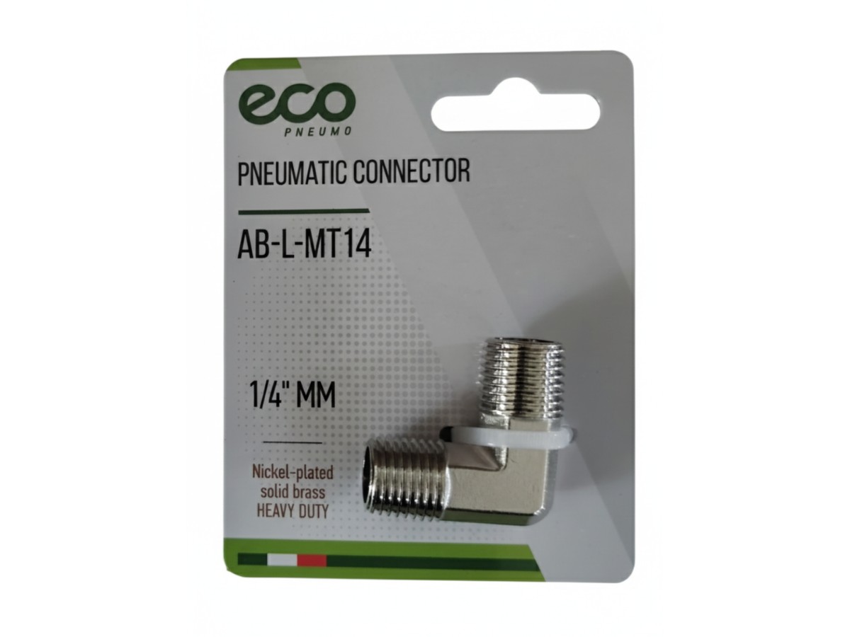 Соединение нар. резьба 1/4″ L-образное (латунь) ECO