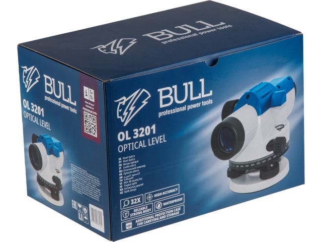 Нивелир оптический BULL OL 3201 в кор. (увеличение 32х, до 120 м, резьба 5/8")