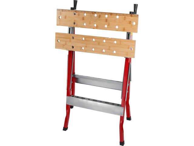 Верстак складной WORTEX WB 1060 в кор. БАМБУК, 605x640x800 мм, регулировка столешницы (нагрузка до 150 кг, масса 5,3 кг)