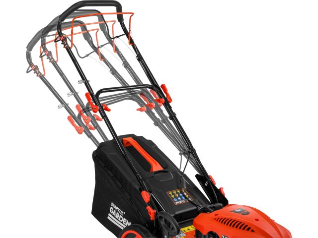Газонокосилка бензиновая STARTUL GARDEN 51 SM самоходная (5,5 л.с., шир. 51 см, самоходная, мульчир., стальн. корпус, травосборник 70 л)