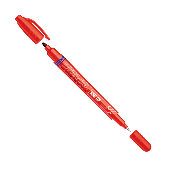 Маркер промышл. перманентный двухсторонний красный MARKAL DURA INK DUAL TIP