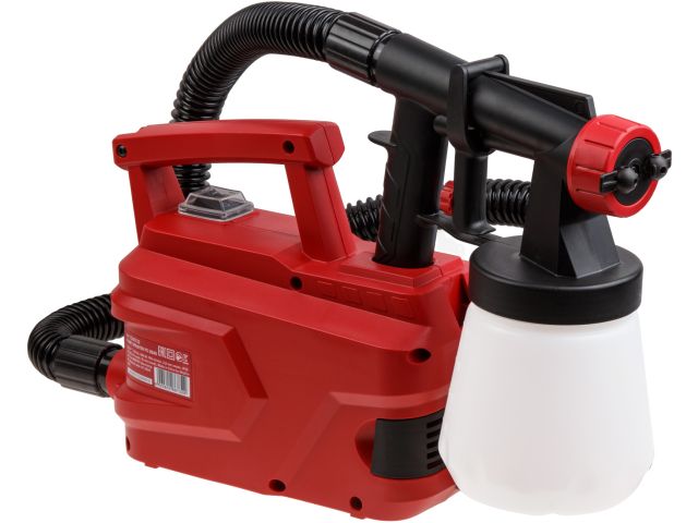 Краскораспылитель электрический WORTEX LX PS 0840 в кор. 500 Вт, 750 мл/мин, 0.7 л бак (2.6 мм сопло, 50 DIN, выносной компрессор)