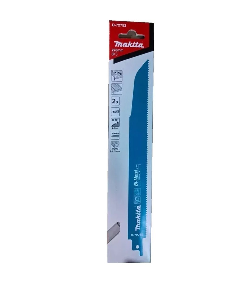 Пилка сабельная для древесины с гвоздями 228x1.25 мм, 10TPI, 2 шт MAKITA