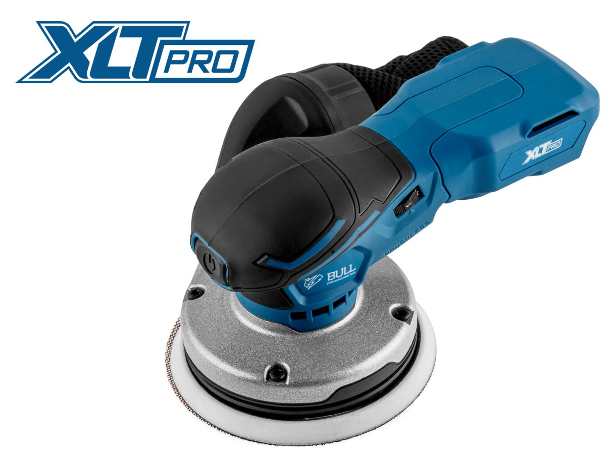 Аккум. эксцентриковая шлифмашина BULL CRS 1218 E в кор. XLTpro SOLO БЕСЩЁТ., 18 В, 125 мм