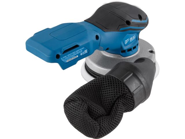 Аккум. эксцентриковая шлифмашина BULL CRS 1218 E в кор. XLTpro SOLO БЕСЩЁТ., 18 В, 125 мм (Регул. об., амплитуда колебаний: 2,5 мм)