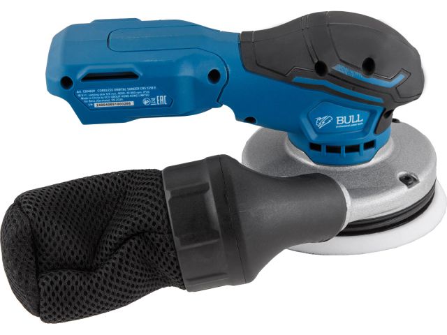 Аккум. эксцентриковая шлифмашина BULL CRS 1218 E в кор. XLTpro SOLO БЕСЩЁТ., 18 В, 125 мм (Регул. об., амплитуда колебаний: 2,5 мм)