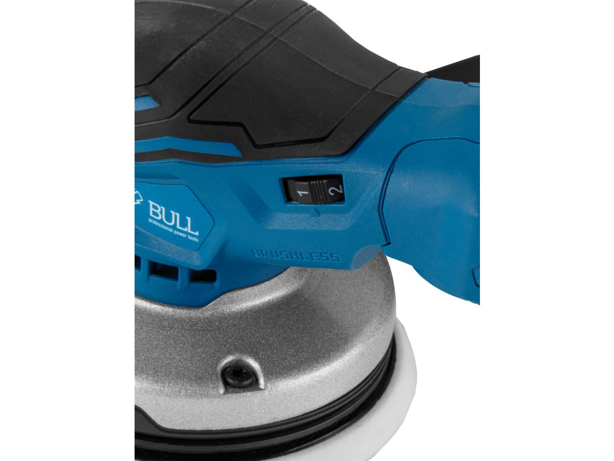 Аккум. эксцентриковая шлифмашина BULL CRS 1218 E в кор. XLTpro SOLO БЕСЩЁТ., 18 В, 125 мм