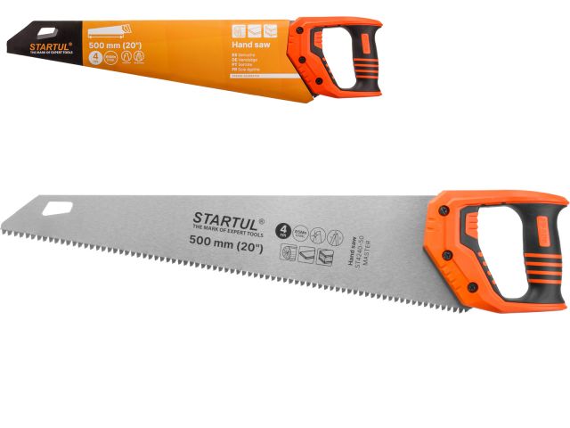 Ножовка по дер. 500мм 4 TPI STARTUL MASTER (ST4240-50) (Крупный зуб)