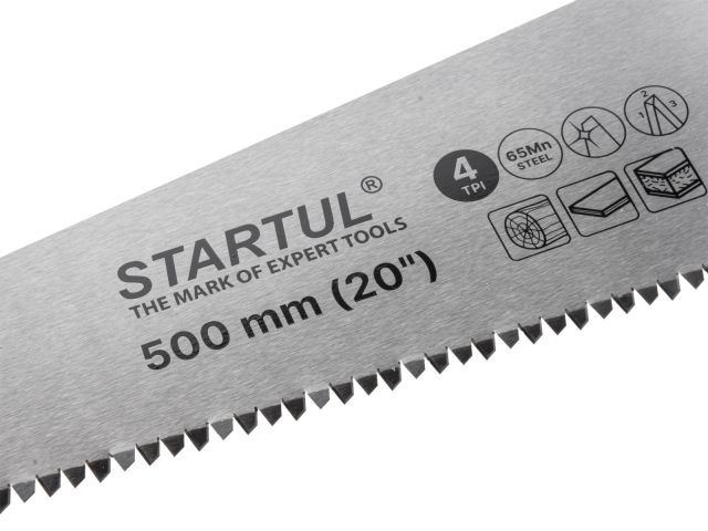 Ножовка по дер. 500мм 4 TPI STARTUL MASTER (ST4240-50) (Крупный зуб)