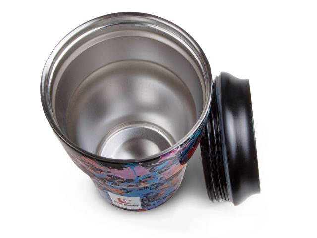 Термокружка, 450 мл, нержавеющая сталь, dark splash, серия 3D, PERFECTO LINEA (3D-принт на корпусе)