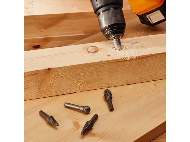 Набор борфрез (шарошек) по дереву, 5 шт KRANZ