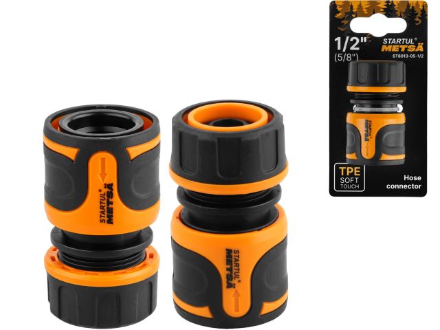 Муфта быстросъемная 1/2"(5/8") STARTUL METSA (ST6013-05-1/2) (soft touch, двухкомпонентная)