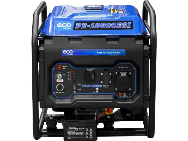 Электростанция (генератор инверторный бензиновый) ECO PE-10000ESI (инверторный, электростарт, 7.5 кВт, 230 В, автозапуск*, бак 25.0 л, вес 7