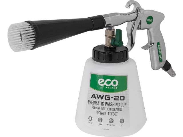 Пистолет моечный пневматический ECO AWG-20 (для химчистки) (ТОРНАДОР; 160 л/мин; бак: 1000 мл; 4-8 бар)