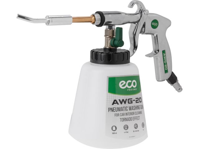 Пистолет моечный пневматический ECO AWG-20 (для химчистки) (ТОРНАДОР; 160 л/мин; бак: 1000 мл; 4-8 бар)