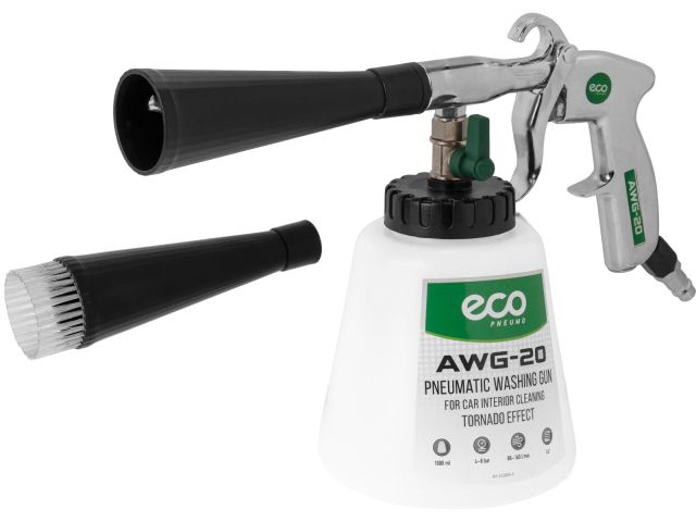 Пистолет моечный пневматический ECO AWG-20 (для химчистки) (ТОРНАДОР; 160 л/мин; бак: 1000 мл; 4-8 бар)
