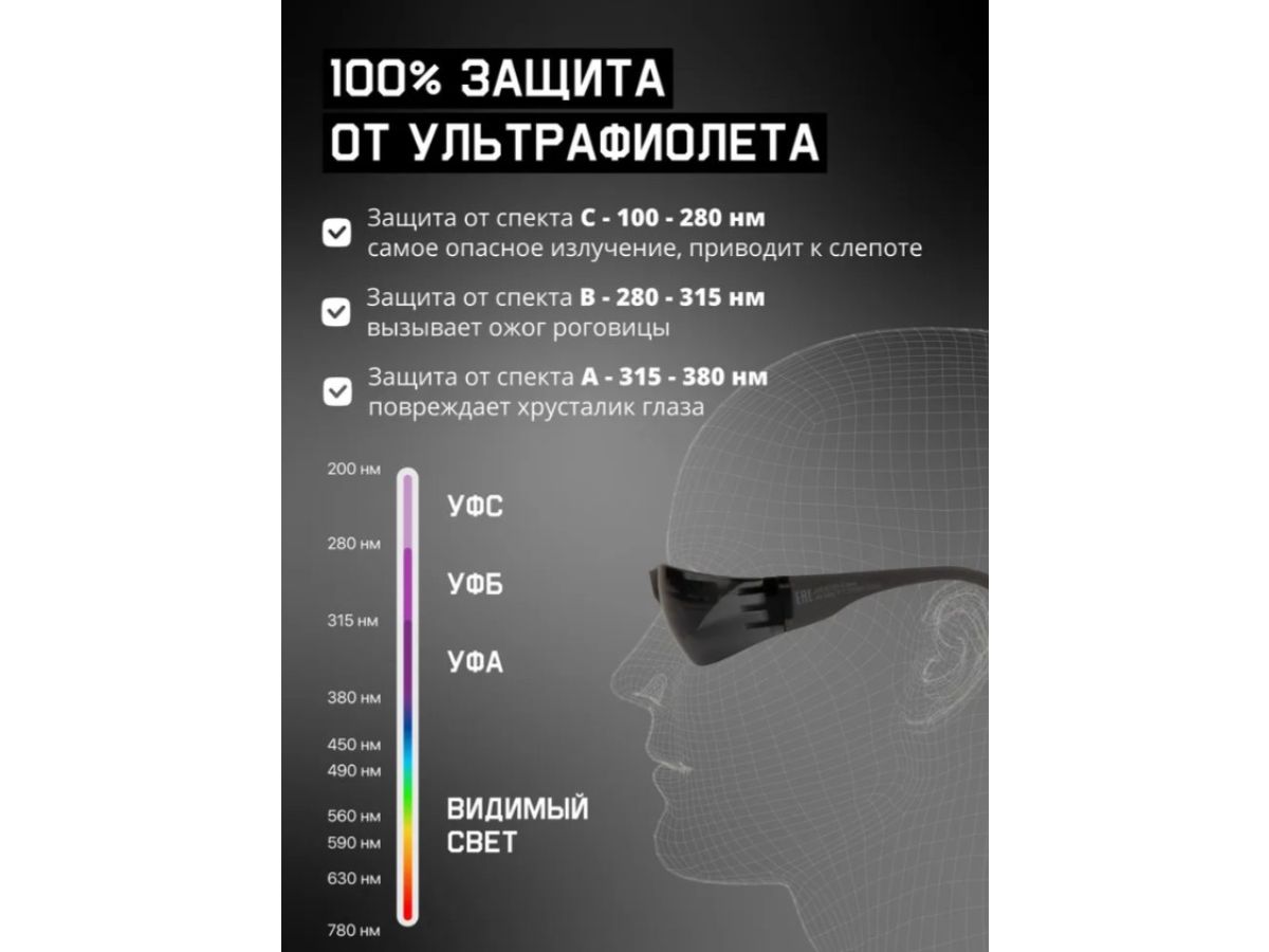 Очки открытые JETA SAFETY Eclipse дымчатые