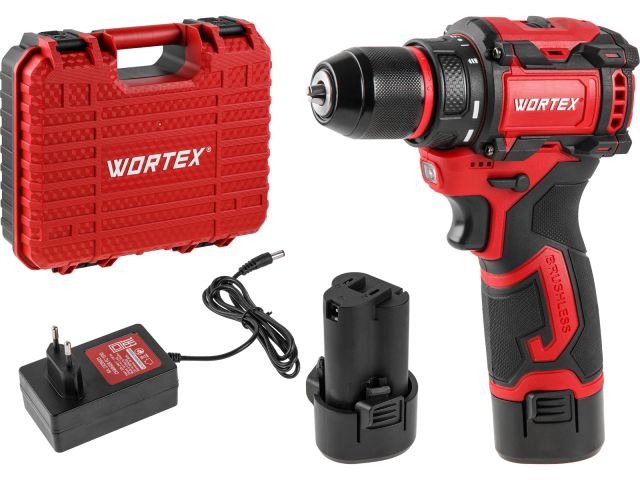 Аккум. дрель-шуруповерт WORTEX BD 1213-1 Dli в чем. 12 В, 40 Н*м, 2х2 А*ч, БЗП 10 мм (ОТГРУЗКА ТОЛЬКО ПО ЭТН/ЭТТН | БЕСЩЁТ.ДВИГ., подсветка 