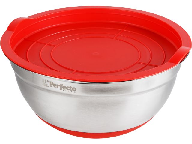 Миска для взбивания из нержавеющей стали, диаметр 18 см, с крышкой, серия CHEF, PERFECTO LINEA