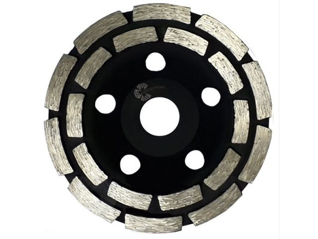 Алмазная чашка d 125мм сегментная двухрядная TRIO DIAMOND (бетон / гранит / натуральный камень / искусственный камень)