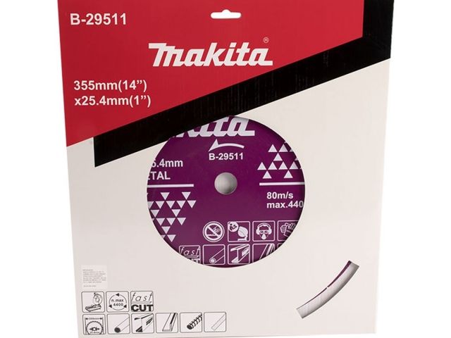 Алмазный круг 355х25.4 мм по металлу сегмент. MAKITA (сухая резка, быстрый рез)