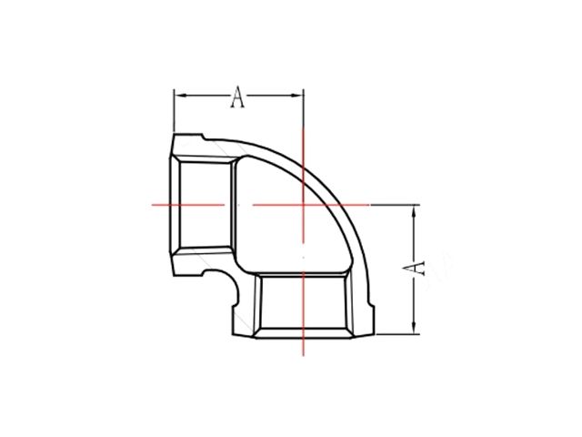 Колено 3/4" вн. чугун черн., AV Engineering