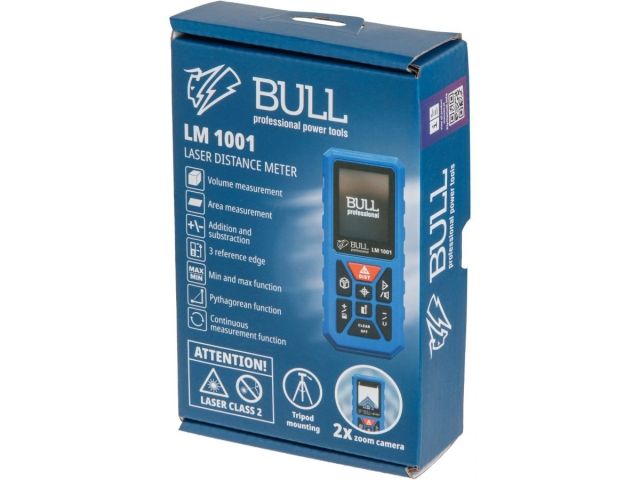 Дальномер лазерный BULL LM 1001 в кор. 2Х зум камера, 0,08 – 100 м, +- 1,5 мм
