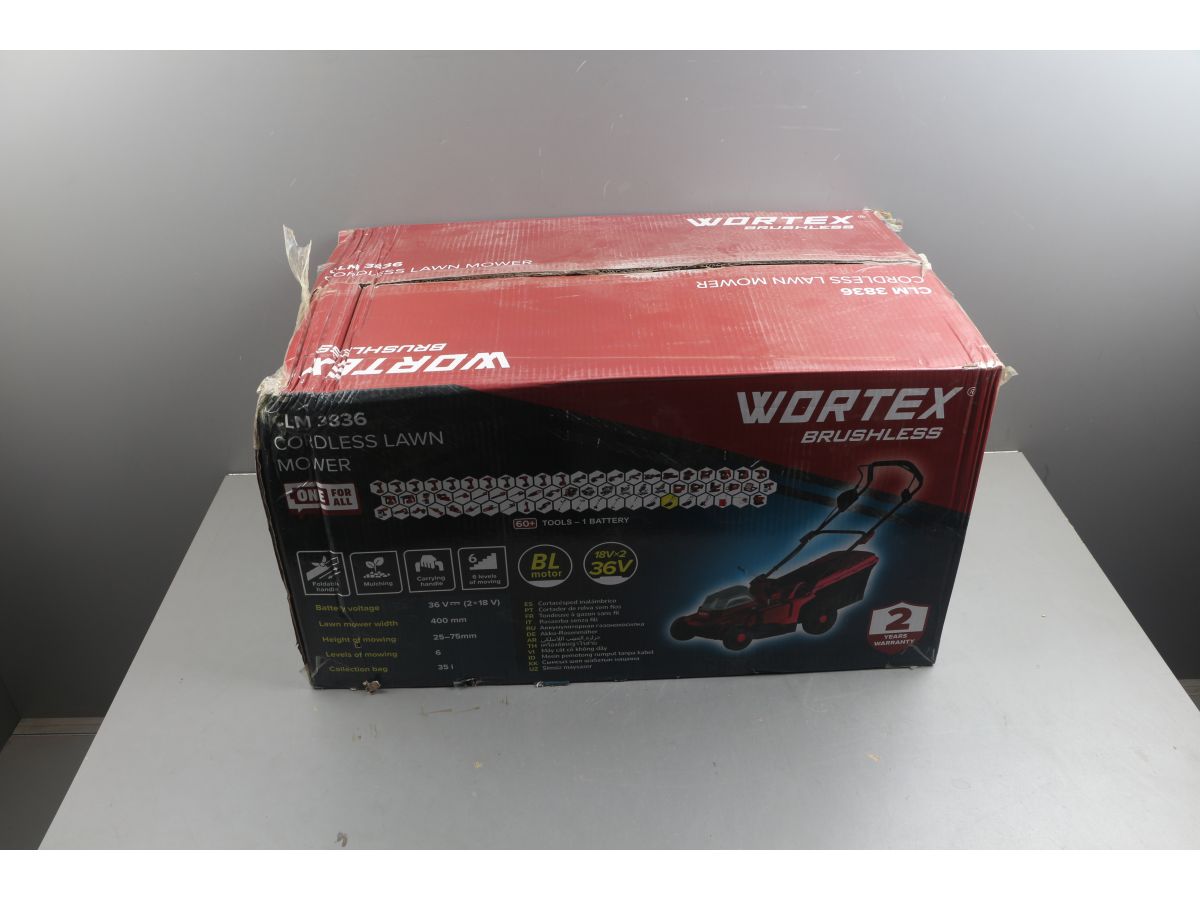 Газонокосилка аккумуляторная WORTEX CLM 3836 ALL1 XLT SOLO БЕСЩЁТ.ДВИГ., 18В+18В, шир.370 мм уцене
