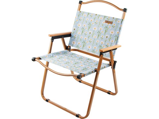 Кресло складное (садовое), бежевый/ромашка, ARIZONE (Материал каркаса: сталь.)