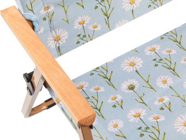 Кресло складное (садовое), бежевый/ромашка, ARIZONE (Материал каркаса: сталь.)