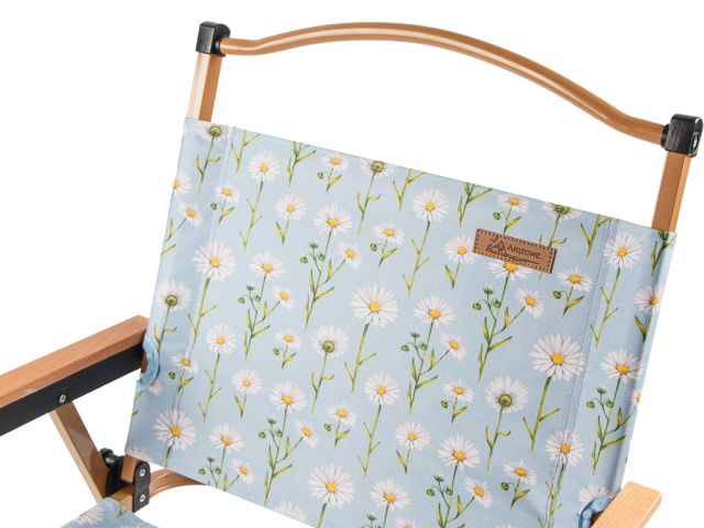 Кресло складное (садовое), бежевый/ромашка, ARIZONE (Материал каркаса: сталь.)