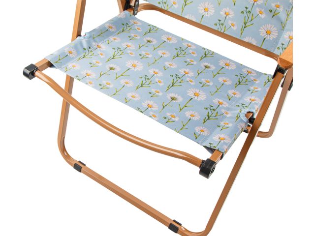 Кресло складное (садовое), бежевый/ромашка, ARIZONE (Материал каркаса: сталь.)
