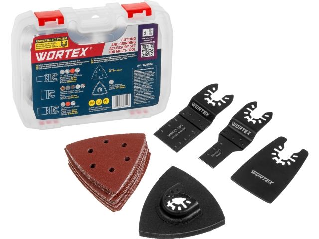 Набор аксессуаров для реноватора WORTEX 5 предметов в боксе (для резки/шлифовки) (Подходит к WORTEX SM 2830 E, SM 3233 QE и MOLOT MSM 3135, 