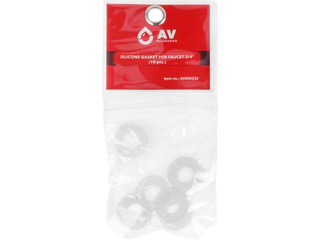 Прокладка силиконовая для смесителя 3/4", (10 шт. инд. упак.), AV Engineering