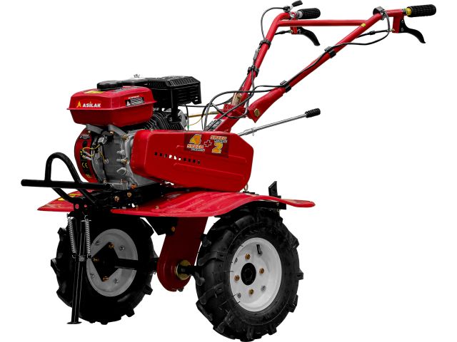 Культиватор бензиновый ASILAK SL-85BL (арт. AS2312-1) колёса 4.00-8 (7,5 л.с., шир. 95 см, без ВОМ, передач 4+2, пониженная передача, колеса